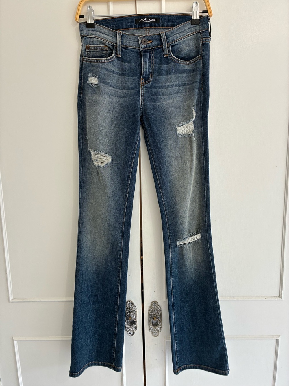 Angry Rabbit Distressed Bootcut Jeans